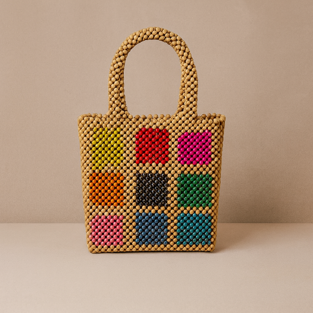 Wood Beads Hand Bag