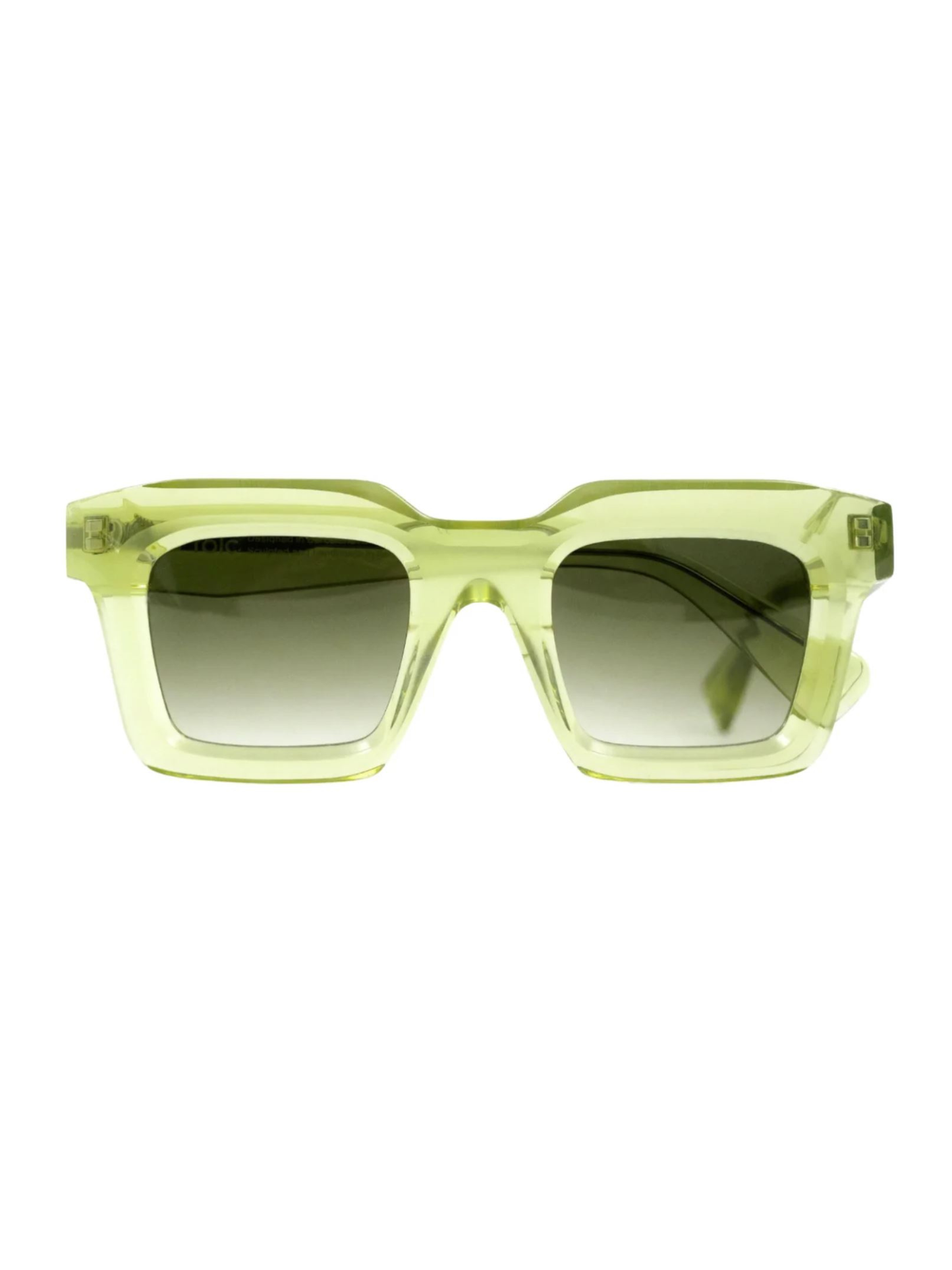 Green sunglasses with a gradient lens