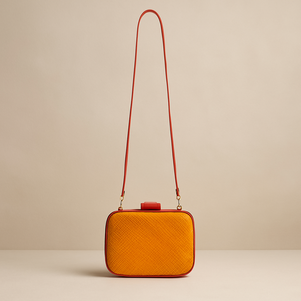 Mira Orange Clutch