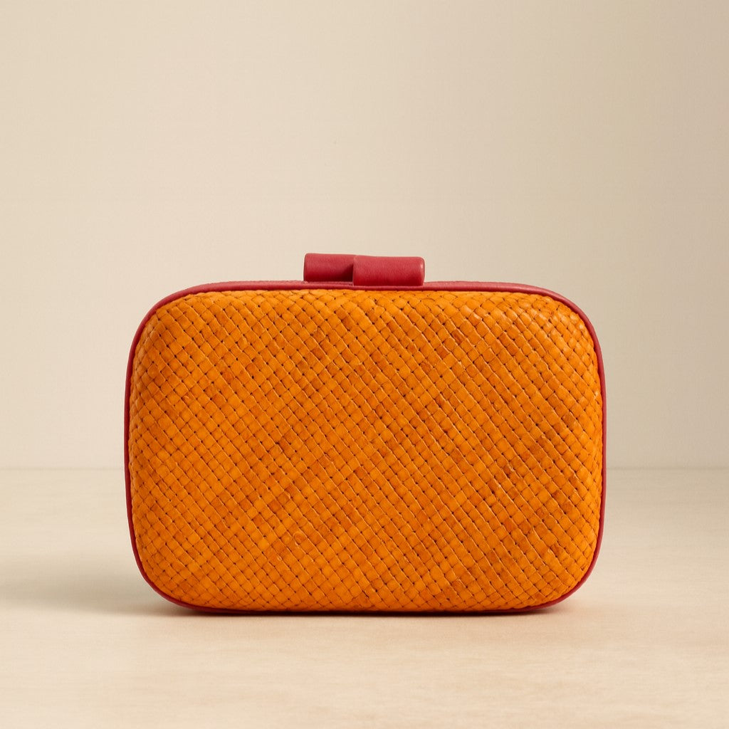 Mira Orange Clutch