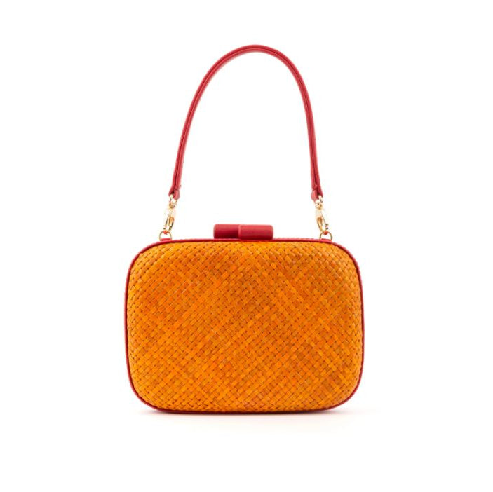 Mira Orange Clutch