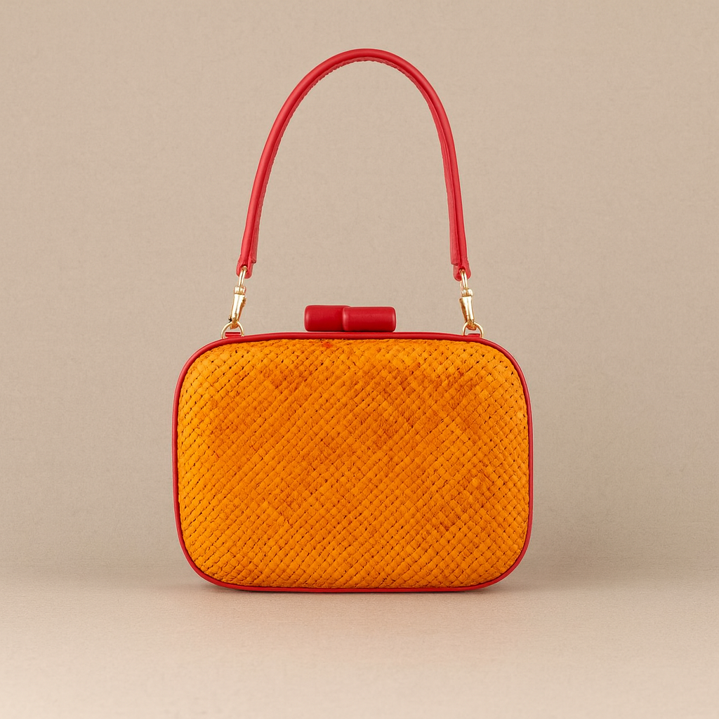 Mira Orange Clutch