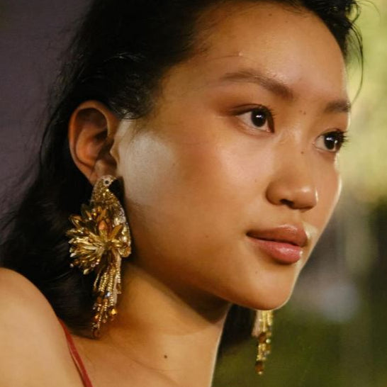 Parrot Earrings Gold