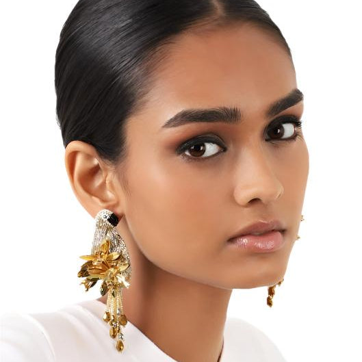 Parrot Earrings Gold