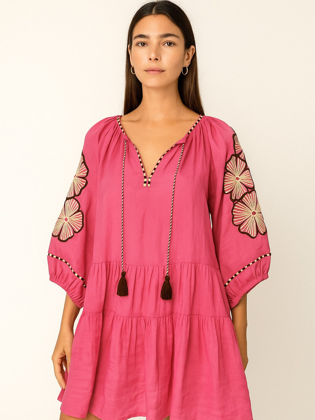 Stripe Flower Santorini Dress