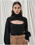 Load image into Gallery viewer, Open front ribbed sweater

