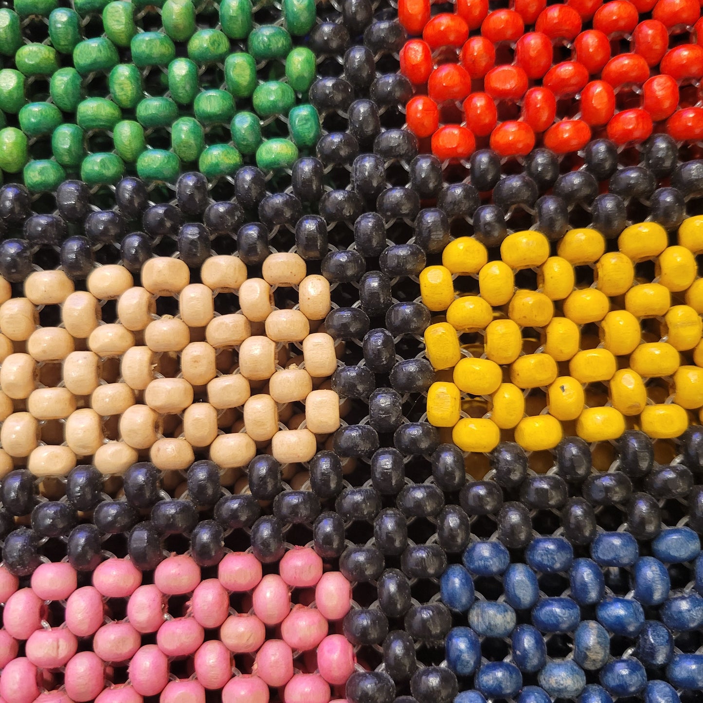 Wood Beads Shoulder Bag