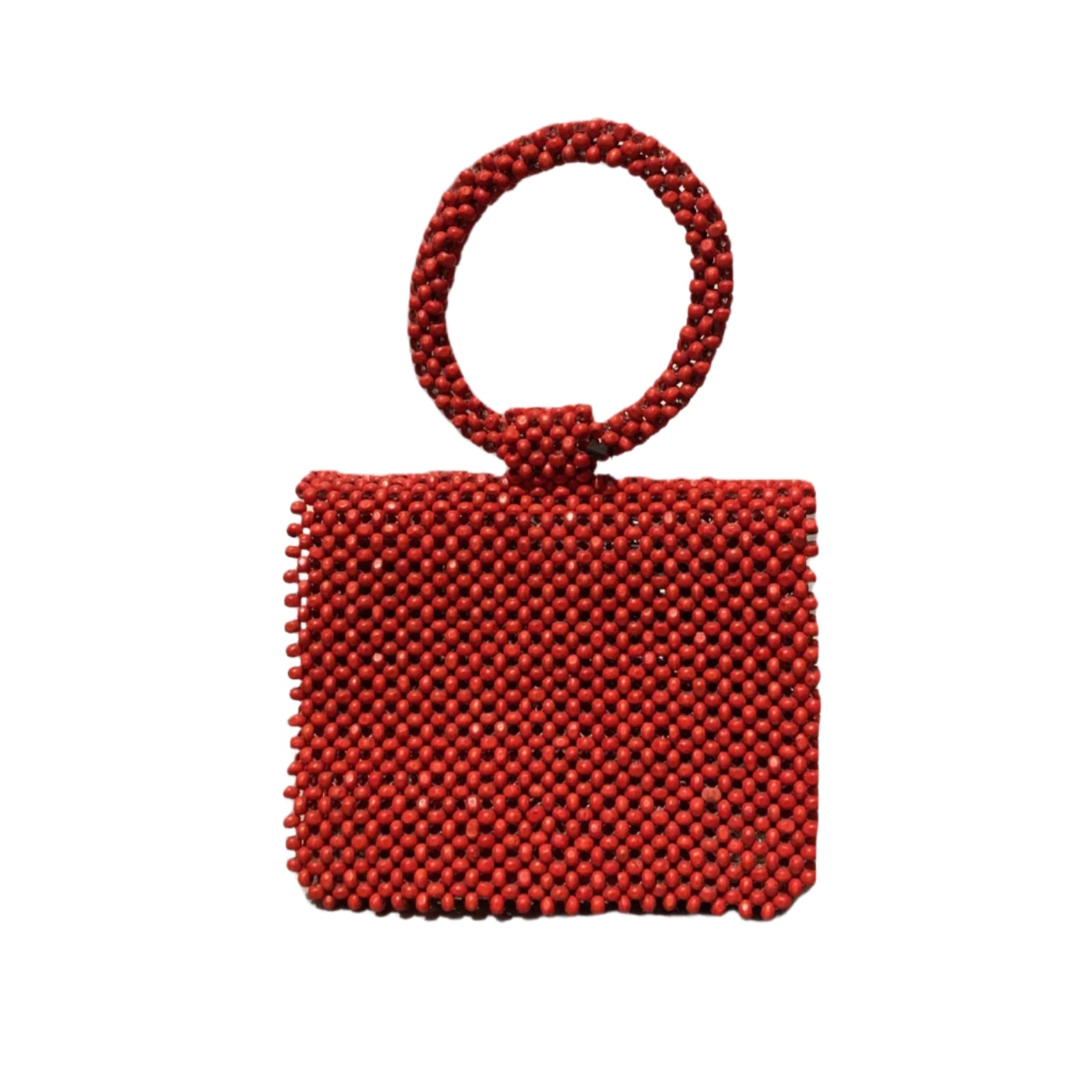 Wood Beads Boxed Clutch