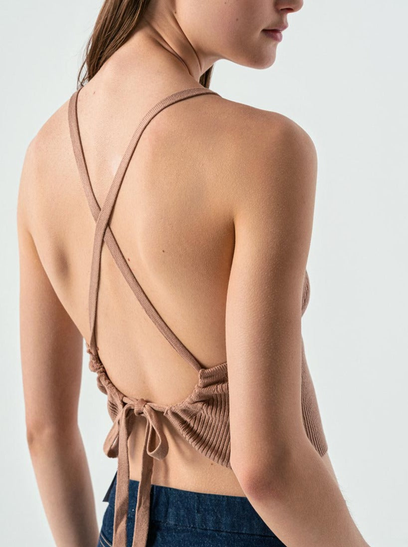 Drawstring Ribbed Top