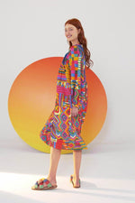 Load and play video in Gallery viewer, Summer Patches Embroidered Tunic Dress
