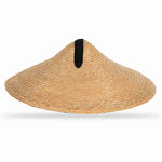 Load image into Gallery viewer, Asian conical Handwoven natural wheat straw hat
