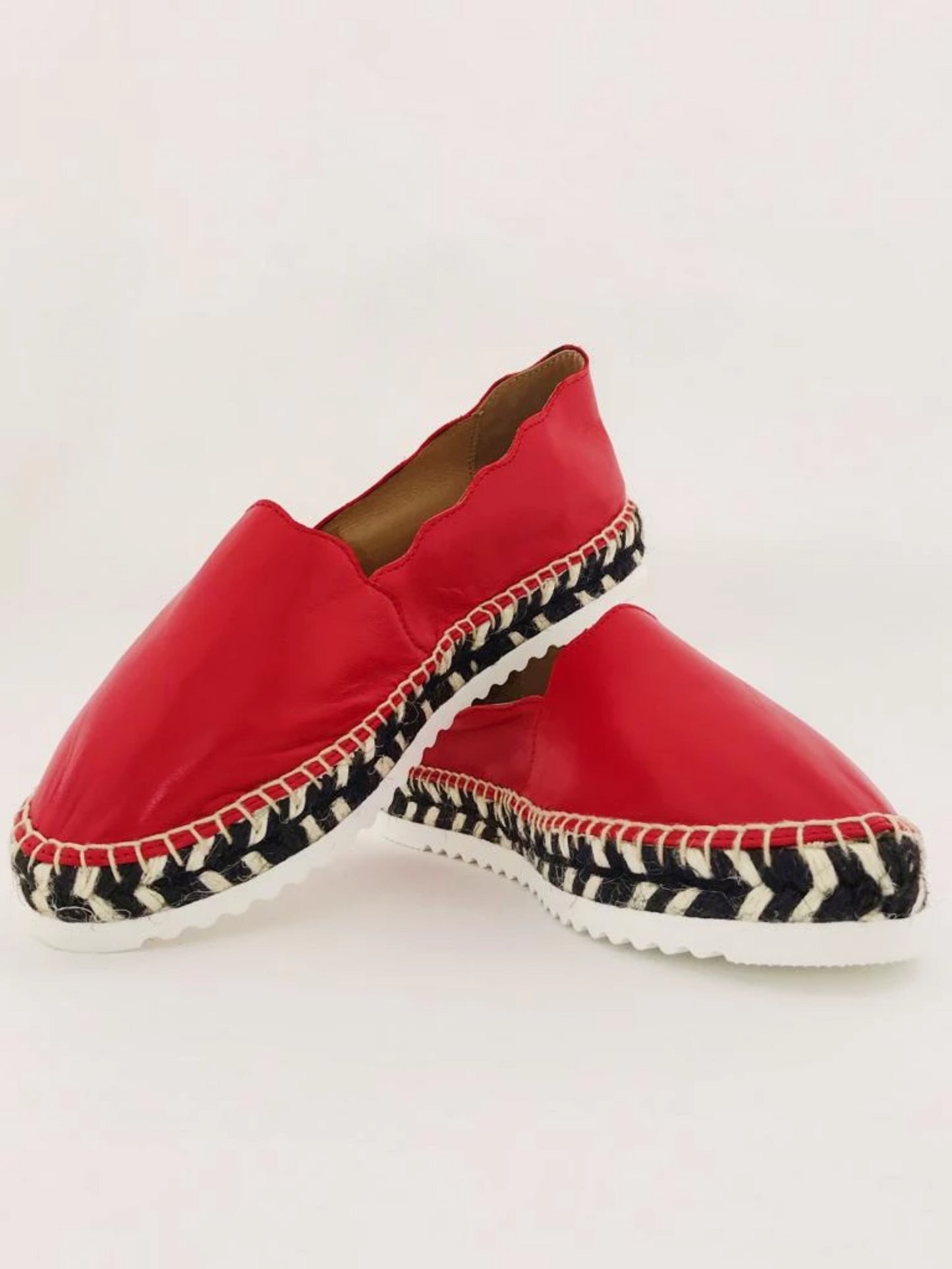 Agata Red Nappa leather Espadrilles