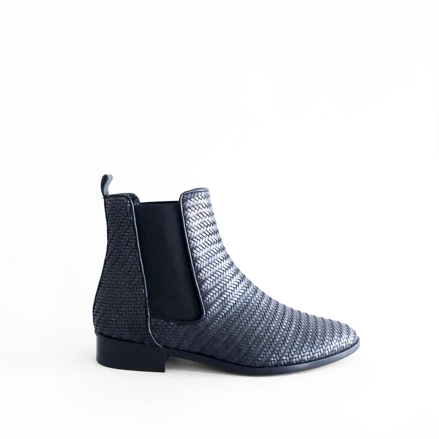 Woven Chelsea Booties