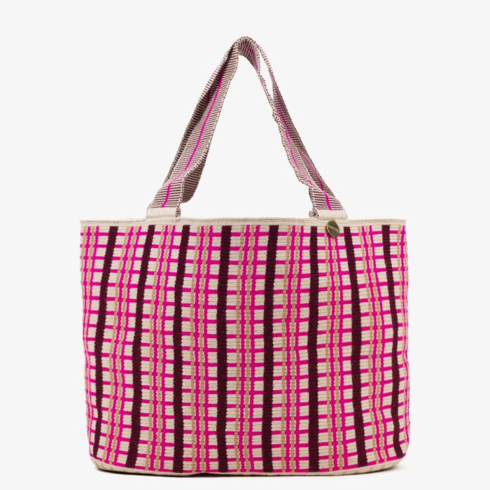 Handmade Wayuu Shopping Bag Fuchsia & Bordeaux