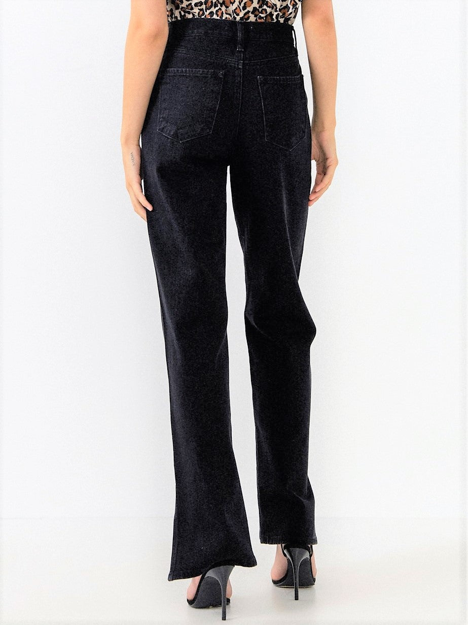 Black Jeans with Slit Detail