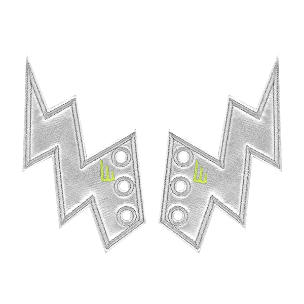 Lightning bolt wings silver