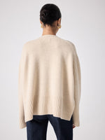 Load image into Gallery viewer, Cashmere Jumper with Openwork Back Detail
