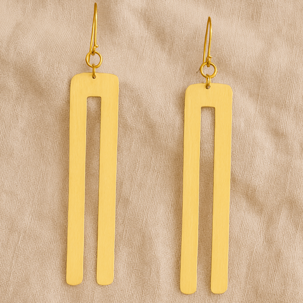 Zaafira Brass Earring