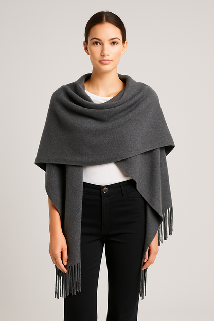 Cashmere poncho