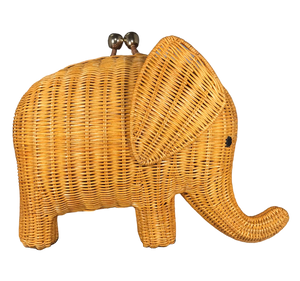 Elephant Wicker Clutch