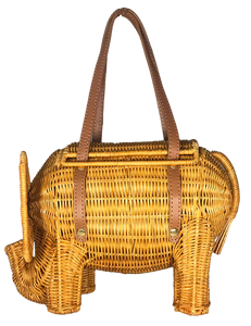 Elephant wicker bag discount