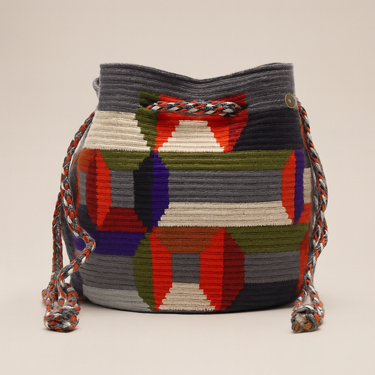 Handmade Medium Wayuu Barracuda Dark Grey