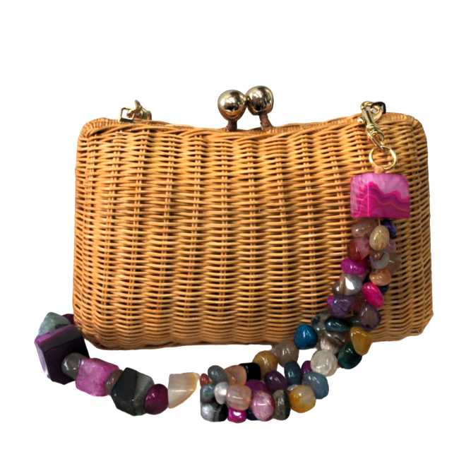 Charlotte Wicker Clutch