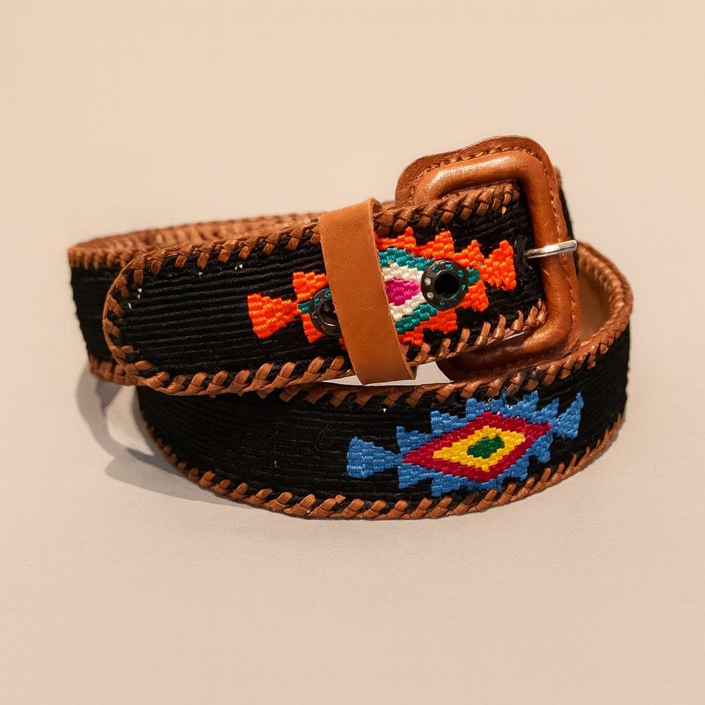 Guatemalan Black Belt Silk Embroidery