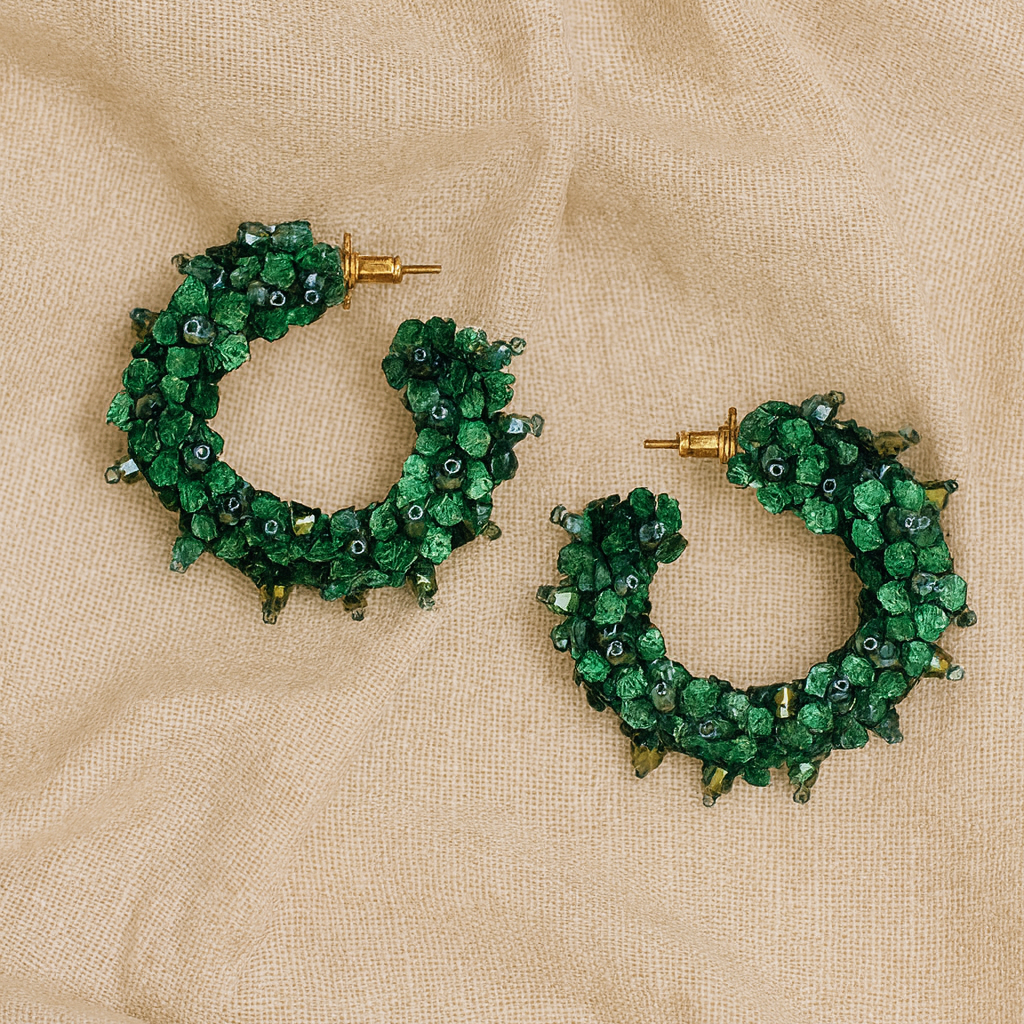 Flower Small Hoop Earrings
