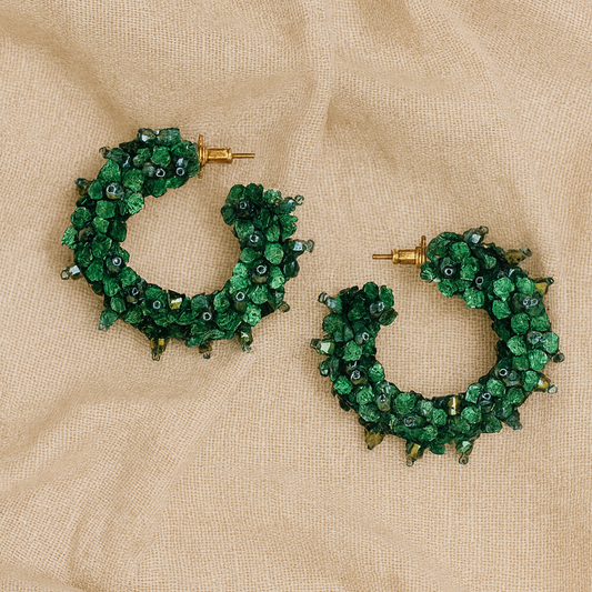 Flower Small Hoop Earrings