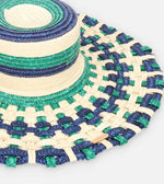Load image into Gallery viewer, Navy Green Woven Straw Hat

