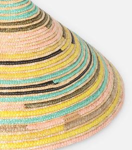 Asian Conical Multicolor Straw Hat
