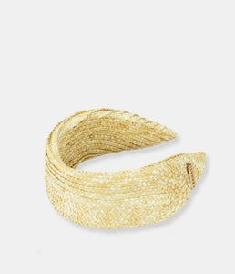 Tall Natural Straw Headband