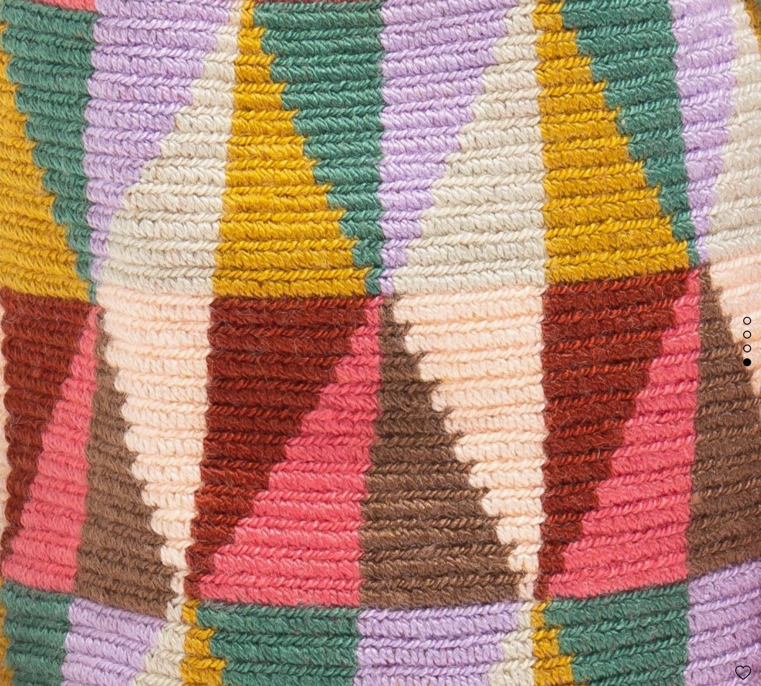 Handmade Small Wayuu Lilac & Green