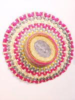Load image into Gallery viewer, Fuchsia Natural Woven Straw Hat
