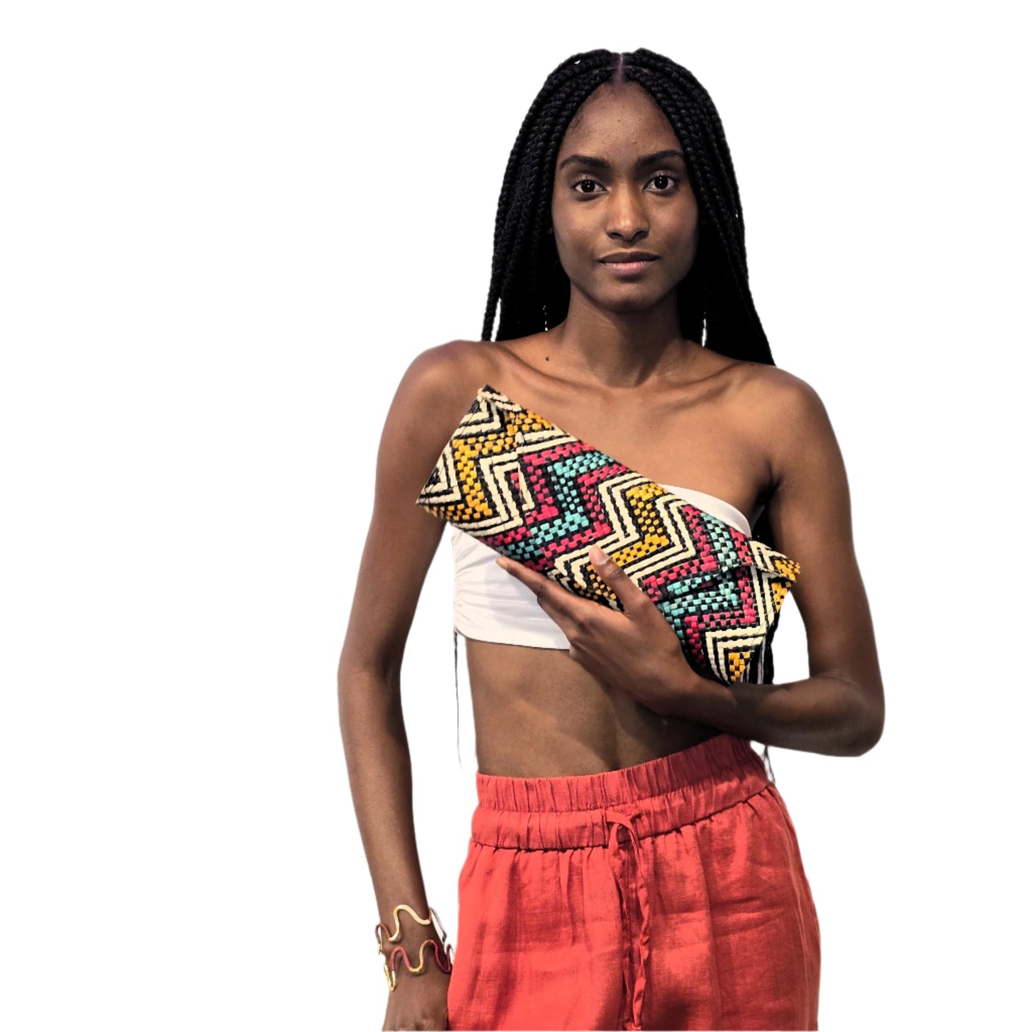 Woven Straw Clutch