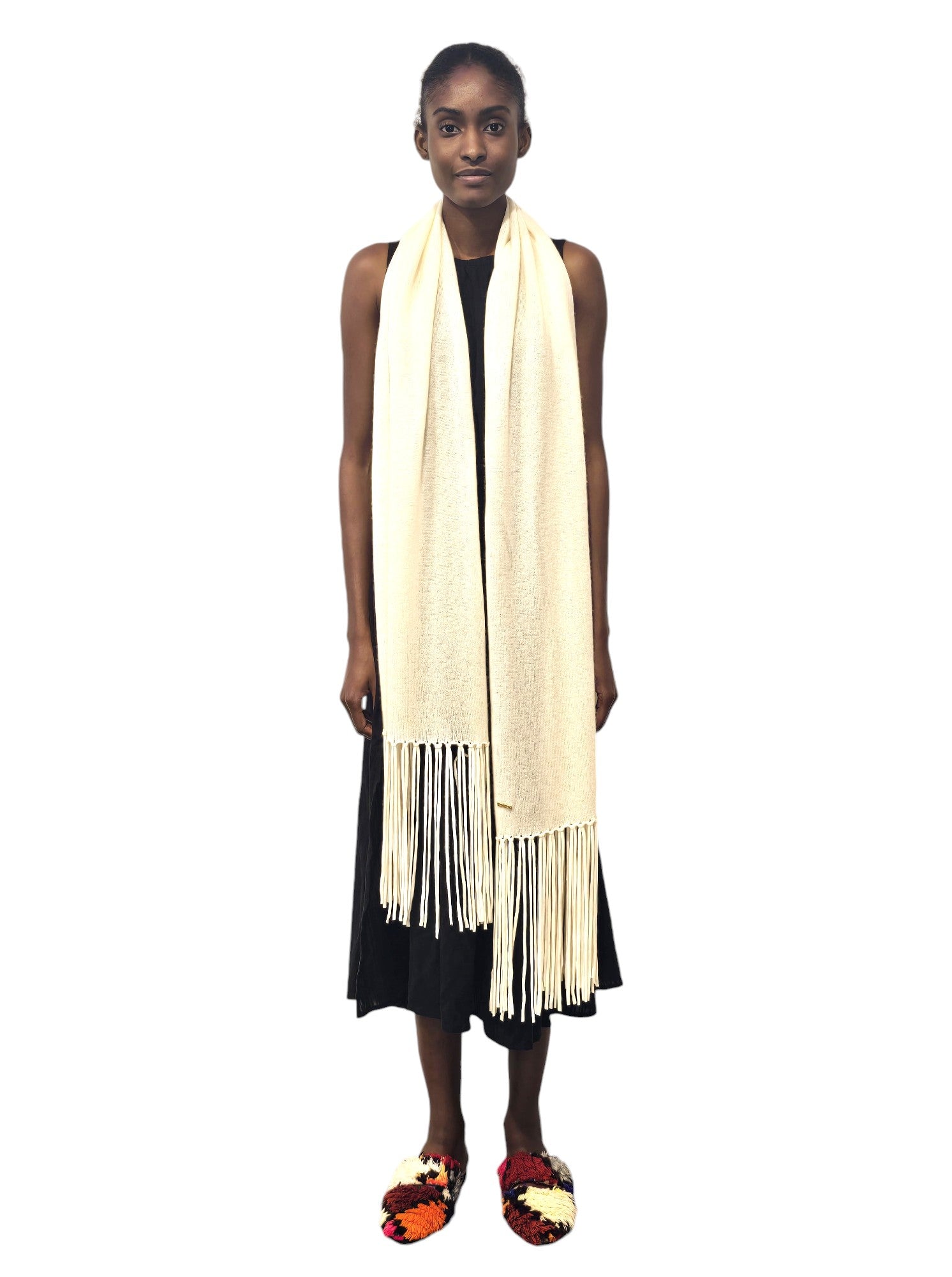 Fringes Cashmere Scarf
