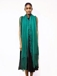 Large Cashmere Shawl with Fringes Folklorious