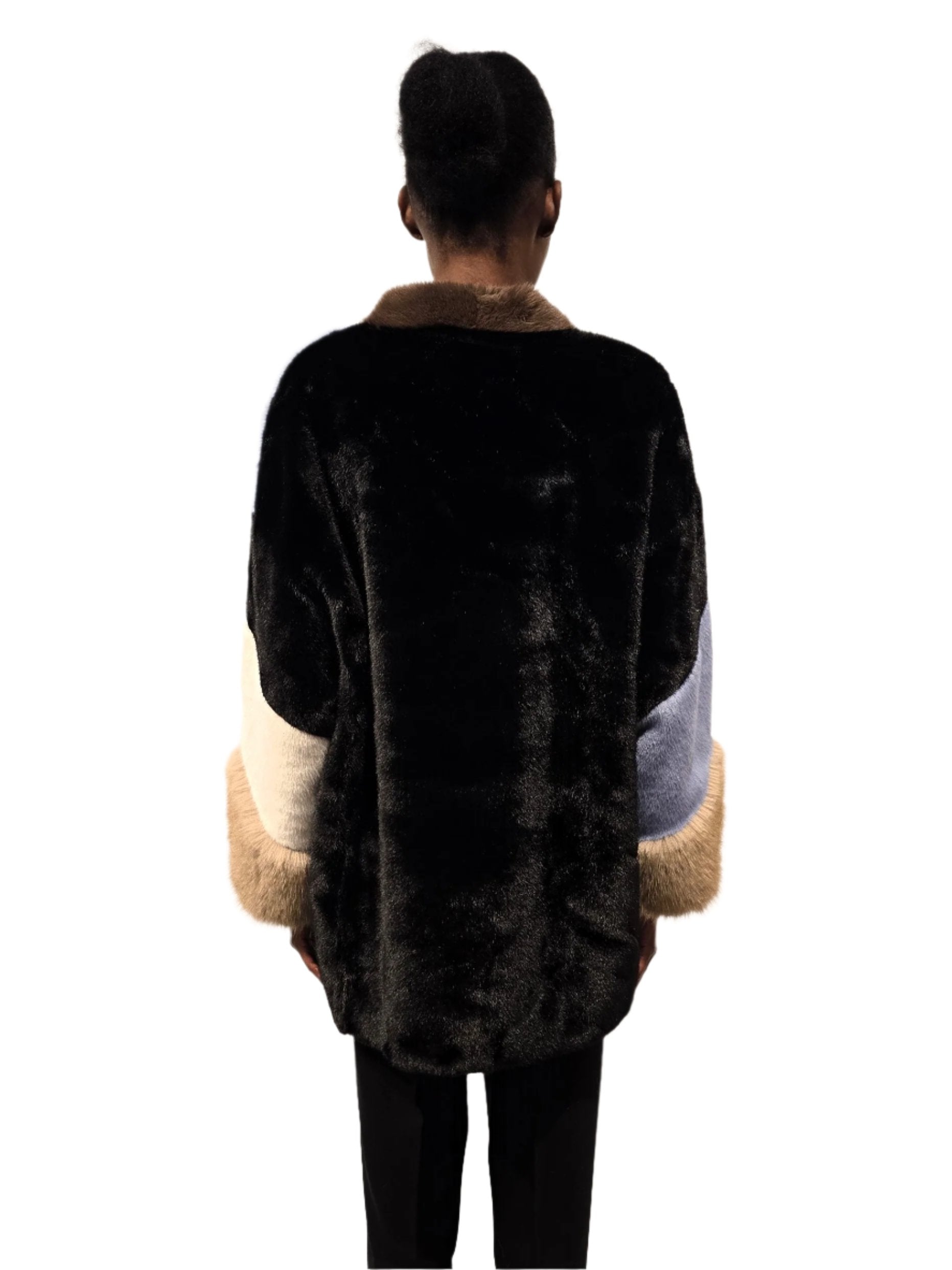 Faux Fur Multi Color Coat