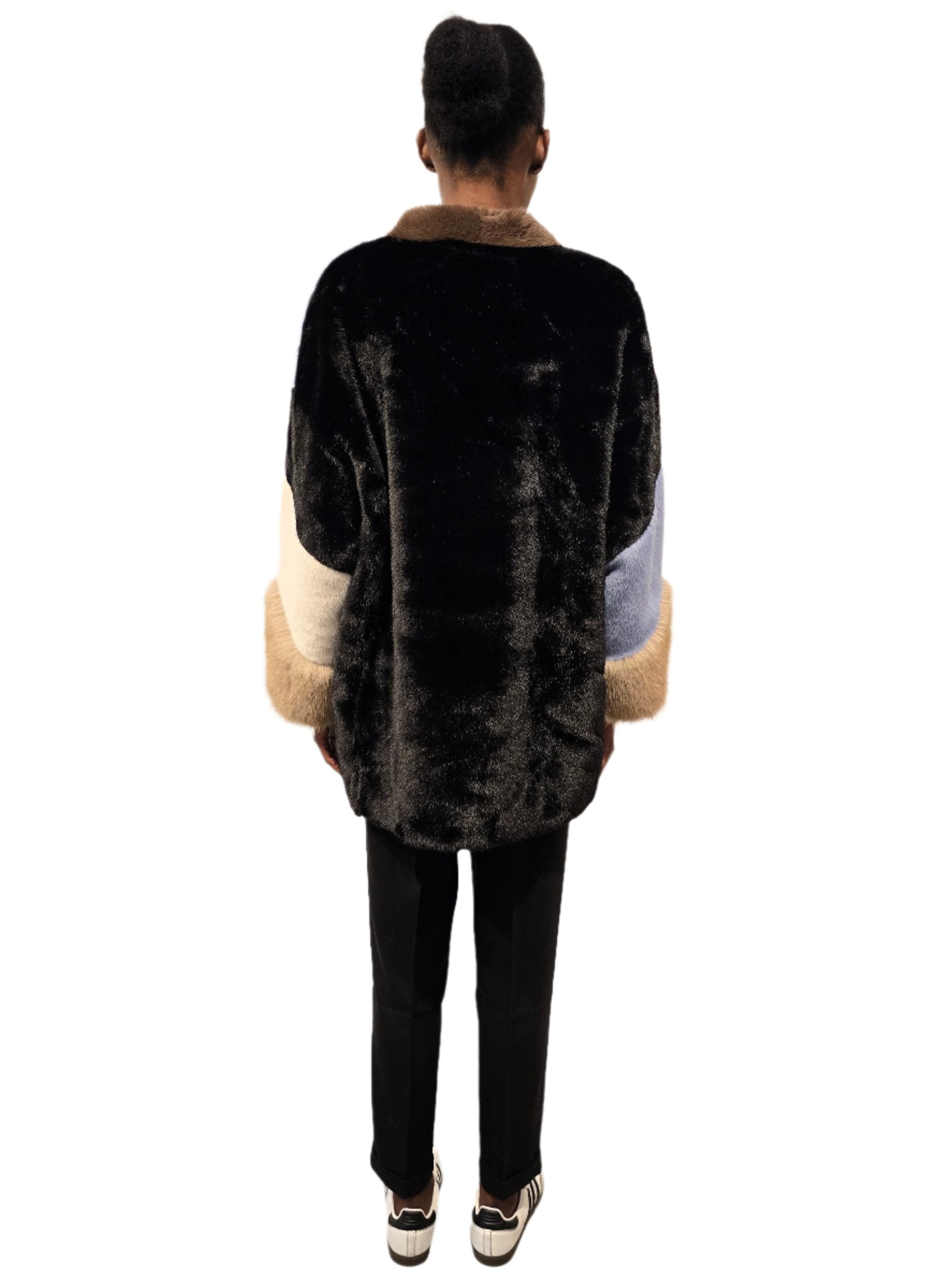 Faux Fur Multi Color Coat