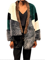 Load image into Gallery viewer, Faux Fur Multi Color Coat
