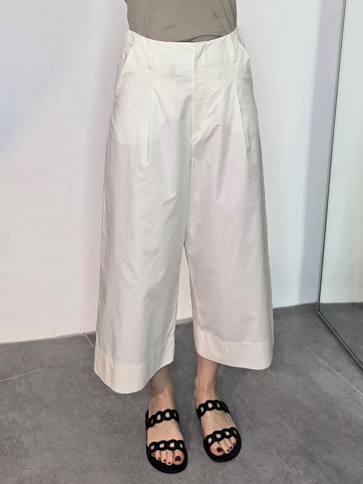 Poplin Cropped Pants