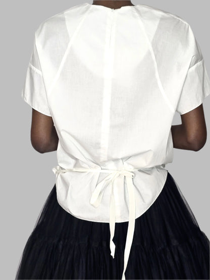 Poplin Loose Shirt with Band