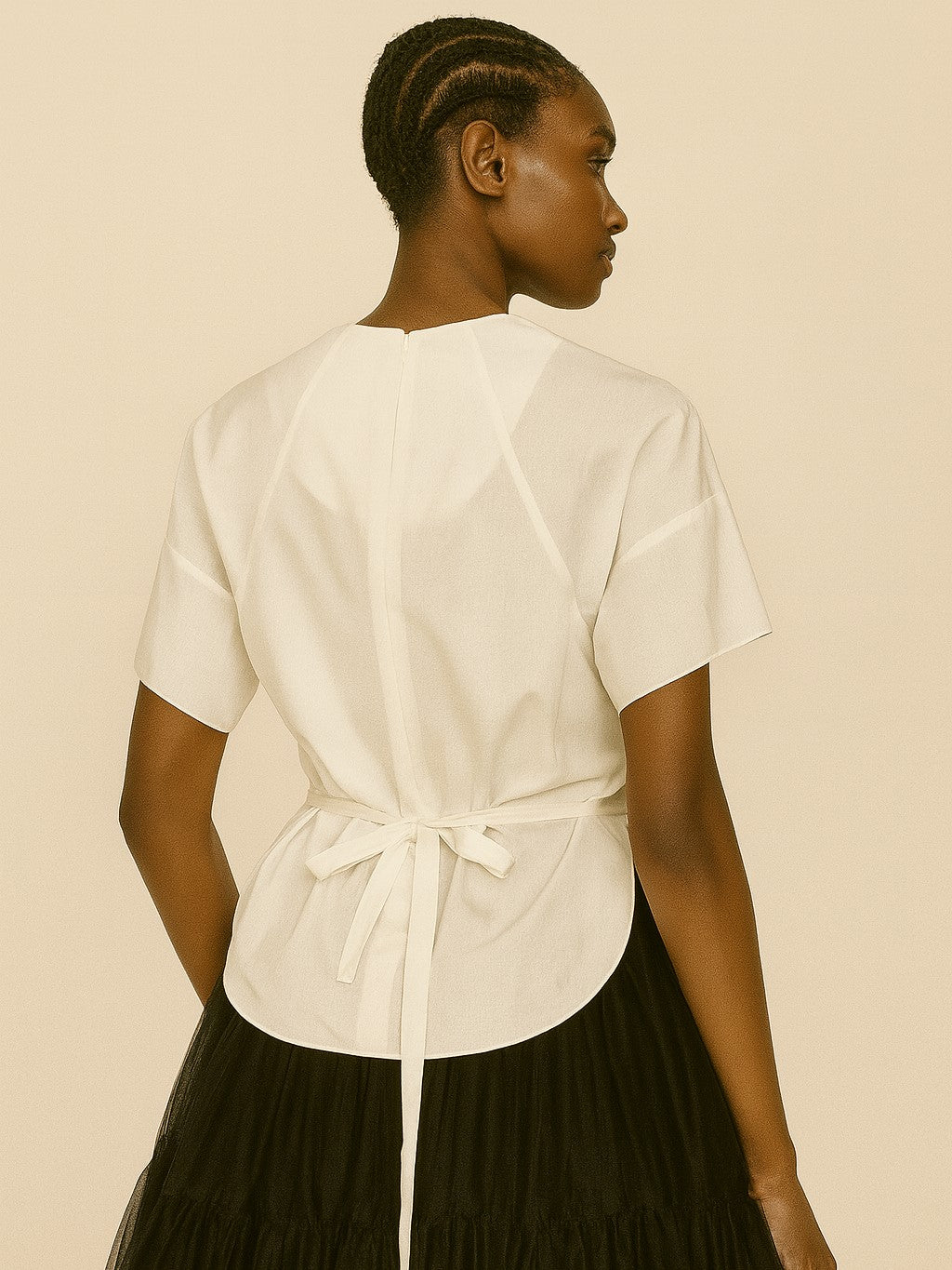 Poplin Loose Shirt with Band