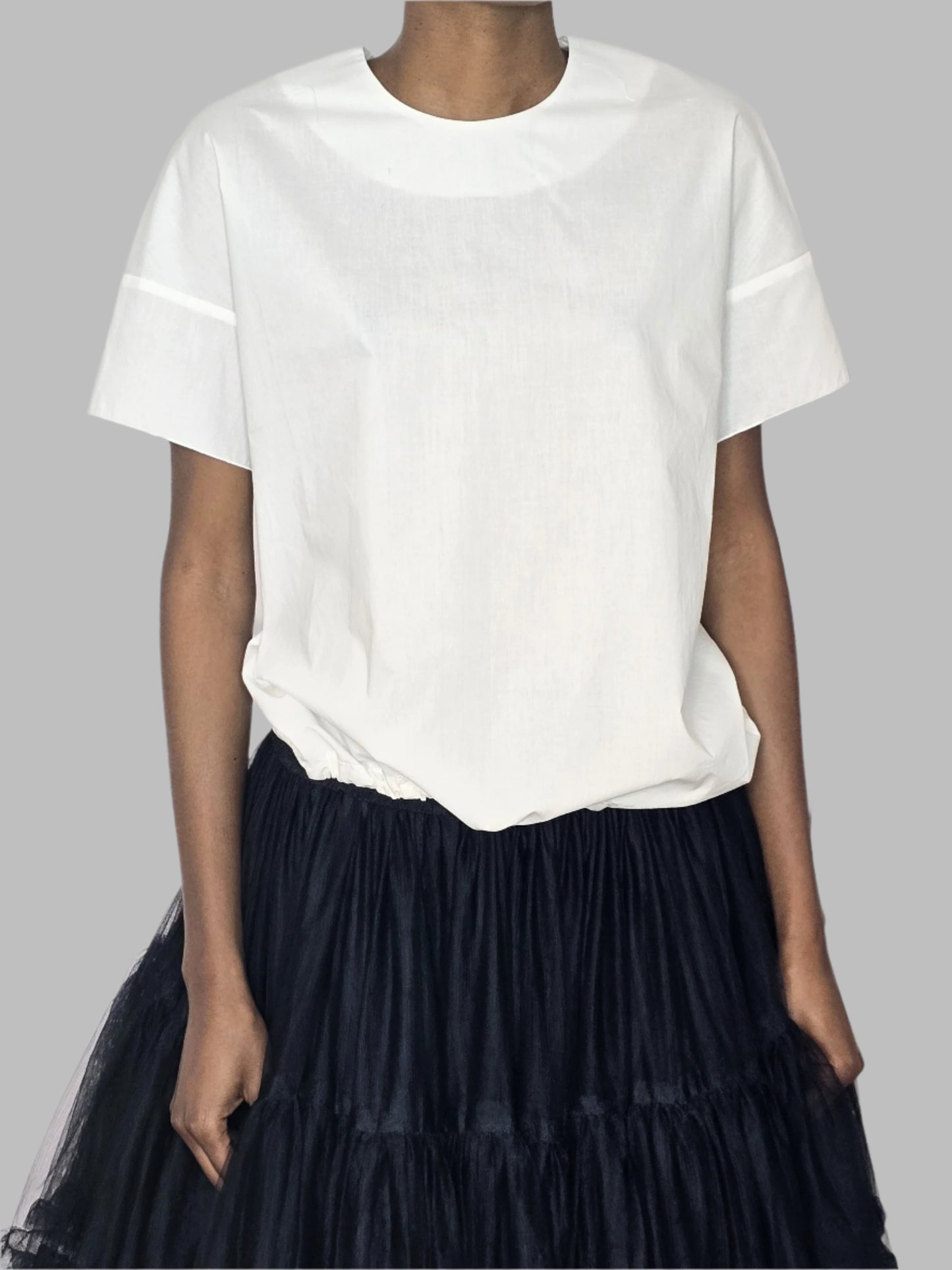 Poplin Loose Shirt with Band