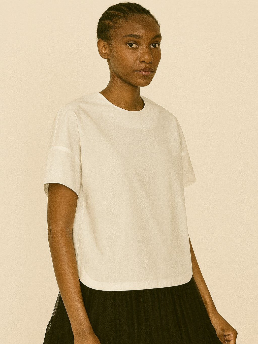 Poplin Loose Shirt with Band