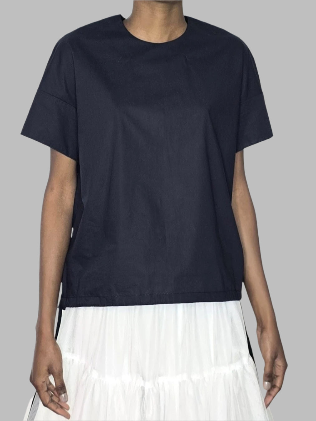 Poplin Loose Shirt with Band