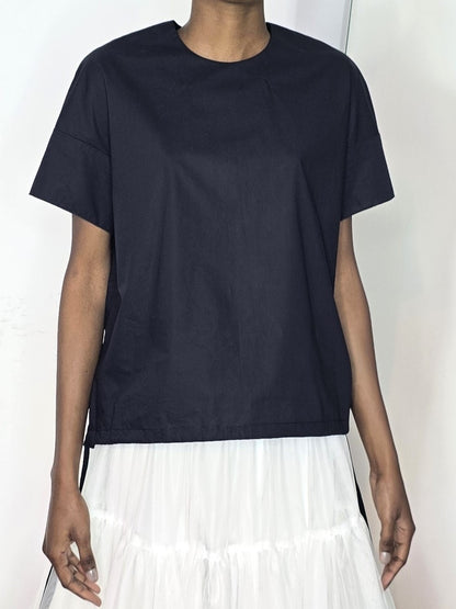 Poplin Loose Shirt with Band