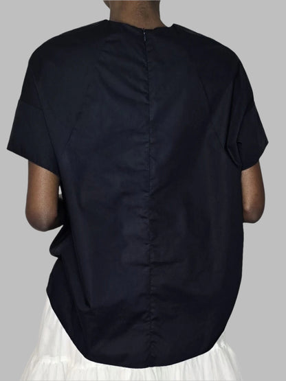 Poplin Loose Shirt with Band