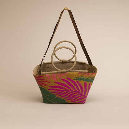 Medium Shopper Beach Palm Leaves Bag